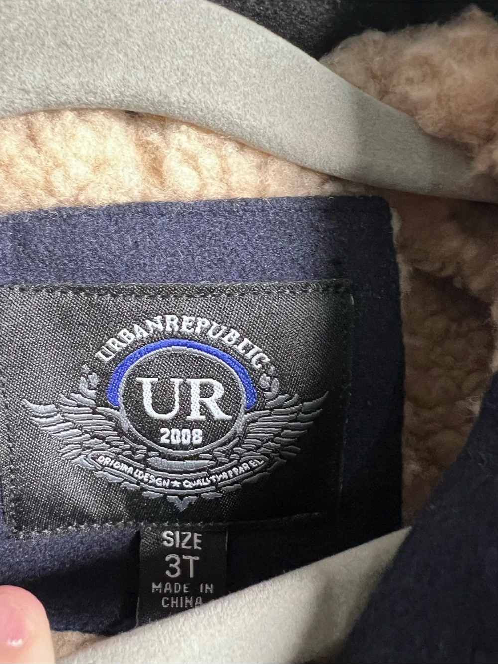 Urban Republic NWT Toddler Navy Blue Pea Coat Wool Blend Jacket‎ Size 3T